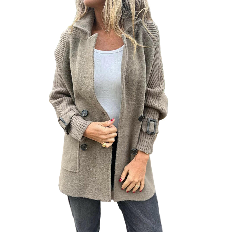 DOUBLE-BREASTED MID-LENGTH COAT