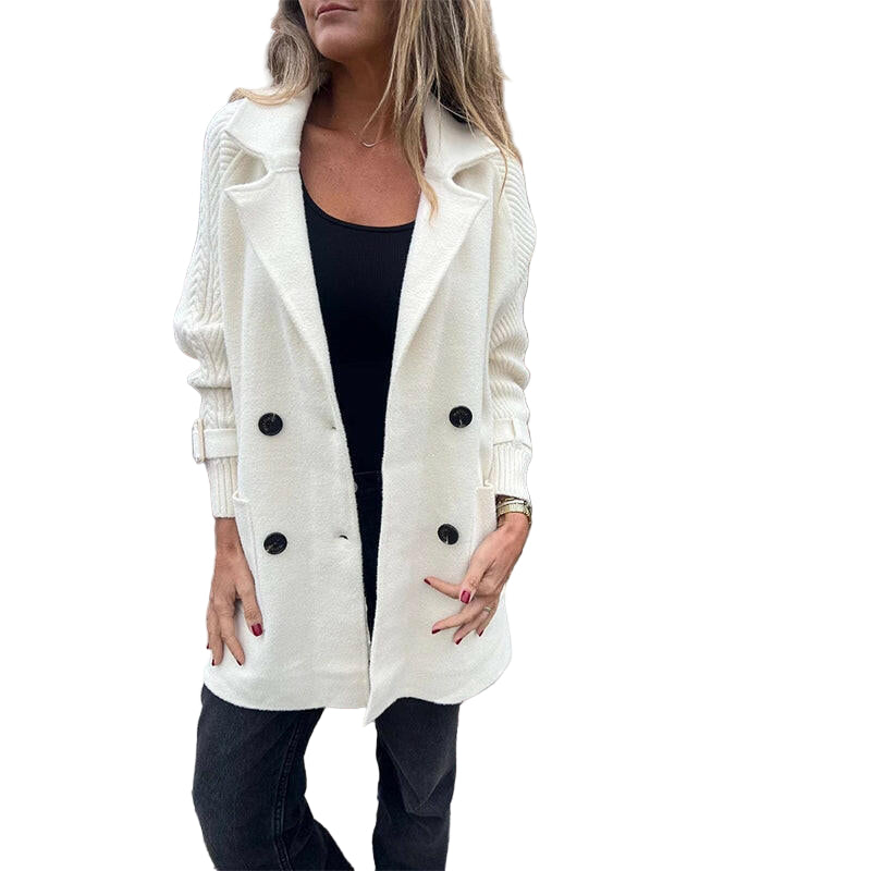DOUBLE-BREASTED MID-LENGTH COAT