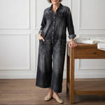 RELAXED WIDE-LEG DENIM JUMPSUIT
