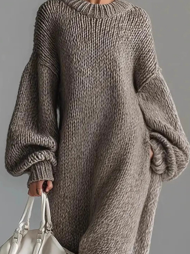 VALERIA – Oversized Knit Maxi Sweater Dress