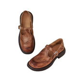 ELEGANT LEATHER MARY JANE SHOES