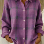 Denise | Plaid Knit Cardigan