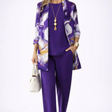 PURPLE & WHITE THREE-PIECE SET